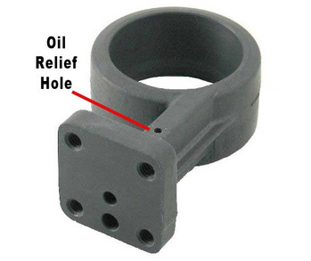 PTO support  - shoe type with hole