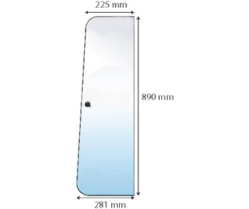 Door Glass Front Vent Case XL RH/LH
